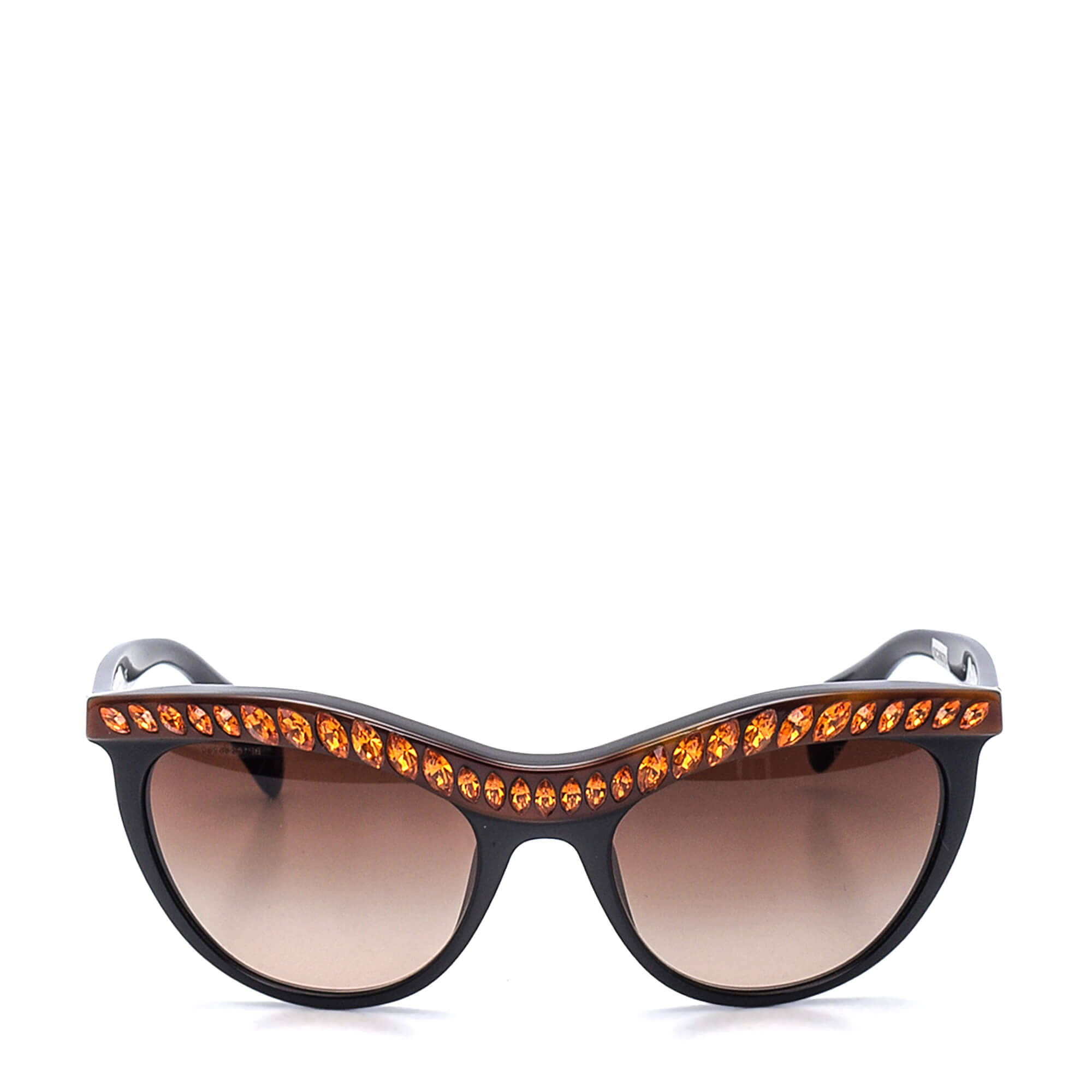 Prada - Black/Orange Strass Sunglasses